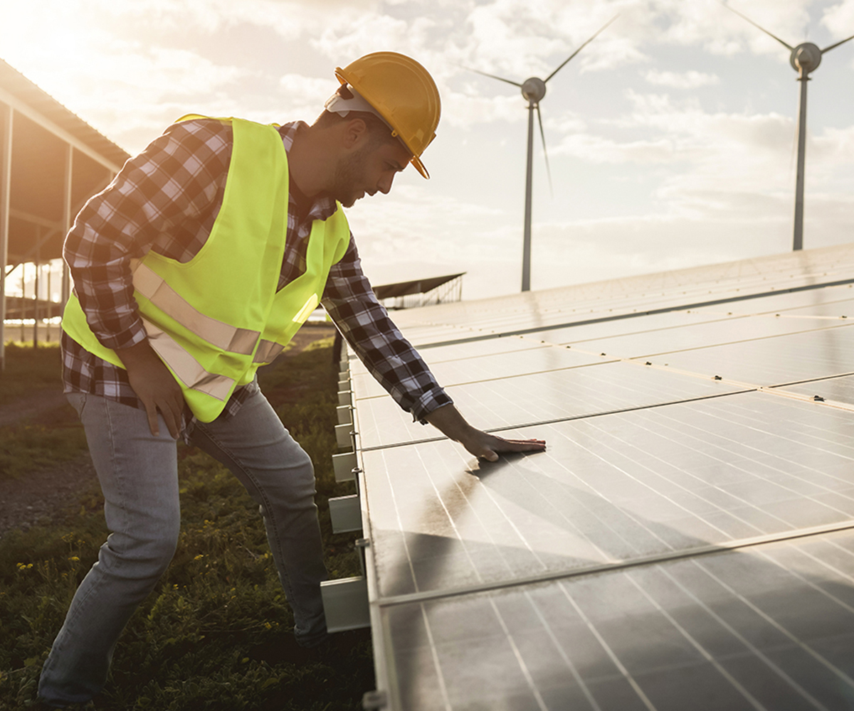 Touching solar Panel